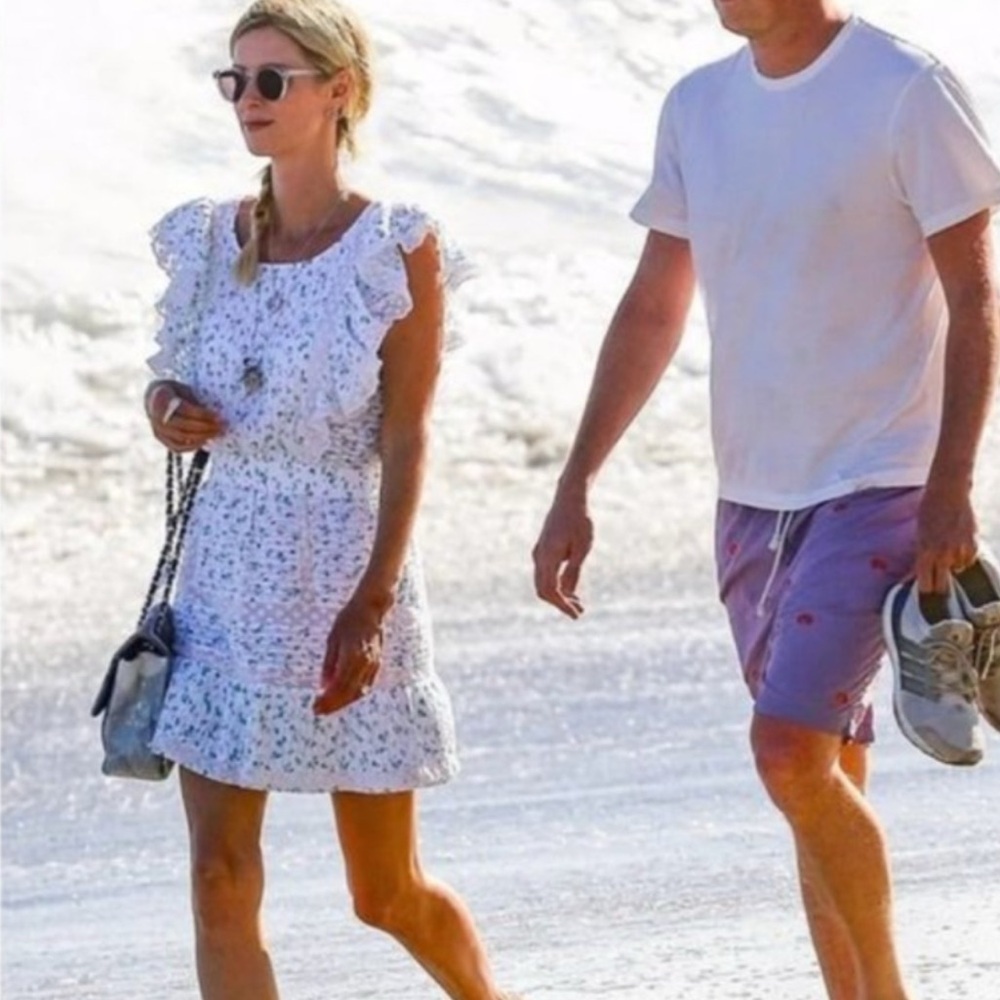 LoveShackFancy Roberta Floral Mini Dress Blue
Lace Ruffle Size L - Picture 5 of 16